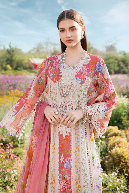 Maria B MPT-2509-B| Pink - Lawn Collection