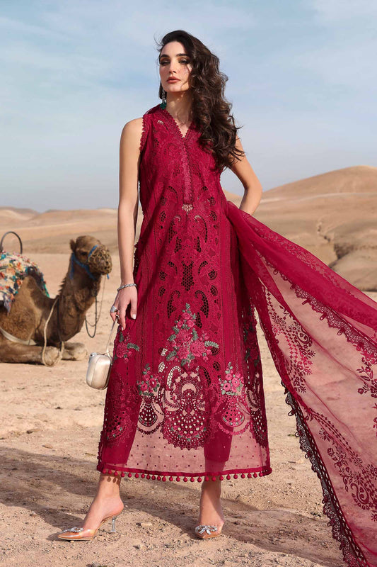 Maria B 3 Piece Unstitched Embroidered Lawn Suit 2025