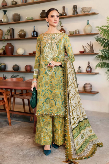 Maria B Mprint | Mustard Green - Lawn Collection